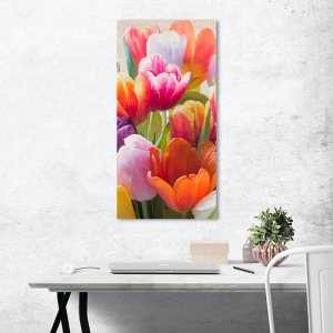 Quadro, stampa su tela fiori. Luca Villa, Tulipani in primavera II