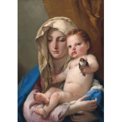 Wall art print and canvas. Tiepolo, Madonna of the goldfinch