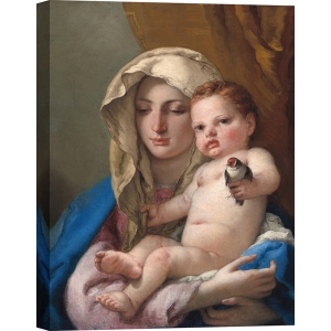 Wall art print and canvas. Tiepolo, Madonna of the goldfinch