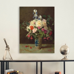 Tableau sur toile. George Cochran Lambdin, Vase de fleurs