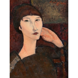 Wall art print, canvas. Amedeo Modigliani, Adrienne, woman with bangs