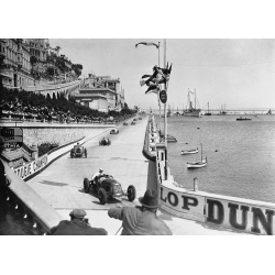 Tableau photo noir et blanc. Grand Prix de Monaco 1931