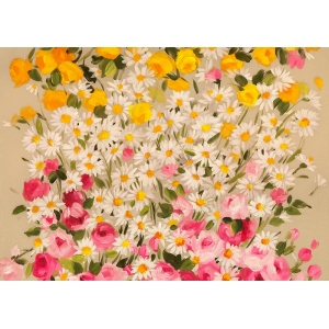 Floral art print and canvas. Anna Borgese, Festival of Flowers II