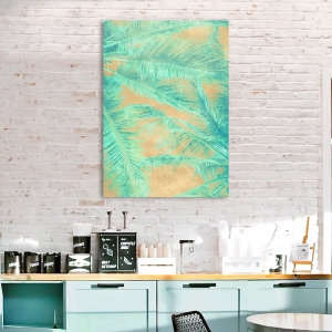 Wall art print on canvas and poster. Eve C. Grant, Tropical Leaves I