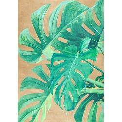 Wall art print on canvas and poster. Eve C. Grant, Tropical Leaves II
