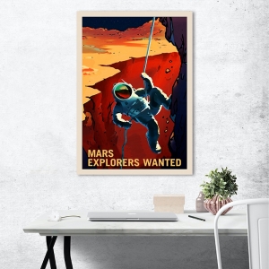 Cuadro espacio en lienzo y poster NASA. Mars Explorers Wanted