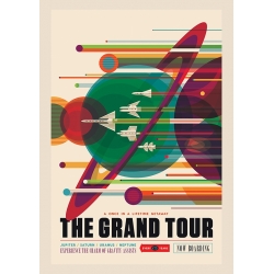 NASA poster. Space art print and canvas. The Grand Tour of the space