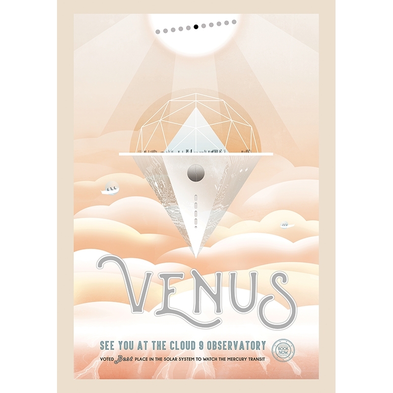 NASA poster. Space art print and high quality canvas. Planet Venus