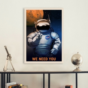 Cuadro espacio en lienzo y poster NASA. We Need You