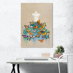 Wall art print on canvas, poster. Kelly Parr, Dress of Butterflies I