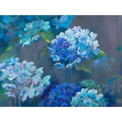 Cuadro en lienzo, flores. Nel Whatmore, Hortensias azules