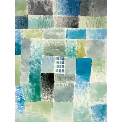 Cuadro en lienzo Paul Klee, First house in a settlement