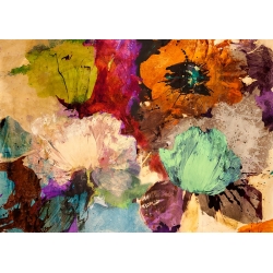 Tableau fleur moderne sur toile. Jim Stone, Floating Flowers