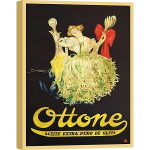 Vintage poster and canvas for kitchen. Mauzan, Ottone olive oil