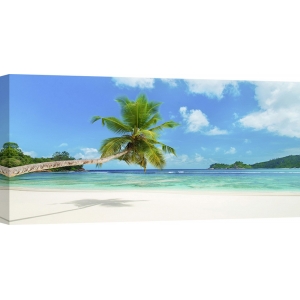 Quadro, stampa su tela. Spiaggia tropicale, Seychelles