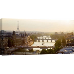 Tableau sur toile. Michel Setboun, Les ponts sur le Seine, Paris