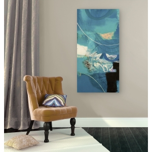 Cuadro abstracto azul en canvas. Maurizio Piovan, Un viaje II