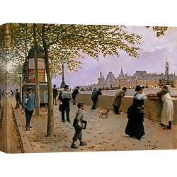 Wall art print and canvas. Jean Beraud, On the Banks of the River Seine