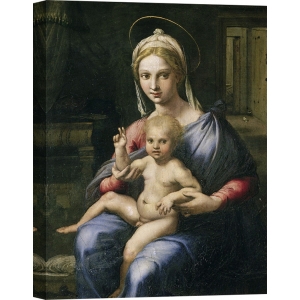 Cuadros religiosos en canvas. Giulio Romano, Virgen y niño