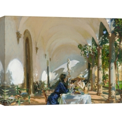 Quadro, stampa su tela. John Singer Sargent, Colazione nella Loggia