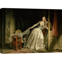 Wall art print and canvas. Jean-Honoré Fragonard, The Stolen Kiss