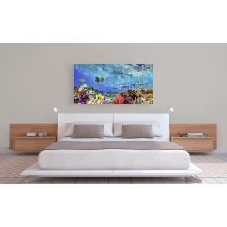 Wall art print and canvas. Pangea Images, Reef Sharks and fish, Indian Sea