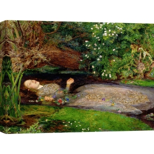 Quadro, stampa su tela. John Everett Millais, Ofelia