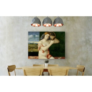 Cuadro en canvas. Giovanni Bellini, Joven desnuda al espejo