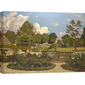 Quadro, stampa su tela. Henri-Joseph Harpignies, Il giardino dell'artista a Saint-Privé