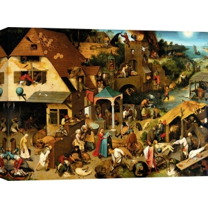 Cuadro en canvas. Pieter Bruegel the Elder, Los proverbios flamencos