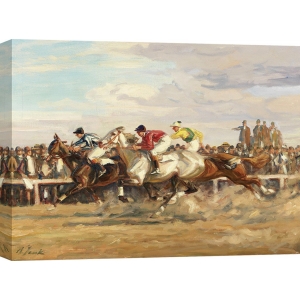 Wall art print and canvas. Angelo Jank, Horse race