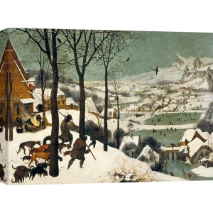 Quadro, stampa su tela. Pieter Bruegel the Elder, Cacciatori nella neve (Inverno)