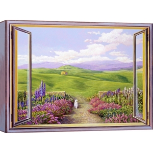 Leinwandbilder Fenster. Andrea Del Missier, Toskanische Landschaft 