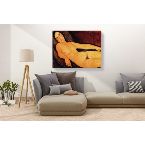 Leinwandbilder. Amedeo Modigliani, Nackt auf dem Sofa