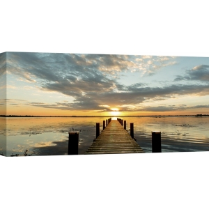 Wall art print and canvas. Pangea Images, Morning Lights on a Jetty (detail)
