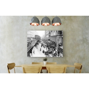 Wall art print and canvas. Shoppers on 6th Avenue, New York