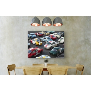 Cuadro de coches en canvas. Anónimo, Coches deportivos antiguos en el Grand Prix, Nürburgring