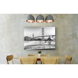 Leinwandbilder. Baker beach und Golden Gate Bridge in San Francisco