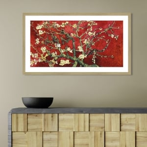 Wall art print and canvas. Vincent van Gogh, Van Gogh Deco – Almond blossom (red variation, detail)