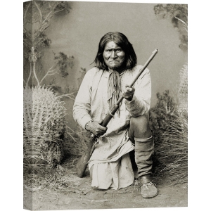 Quadro, stampa su tela. Indiani d'America – Geronimo, Apache, 1886