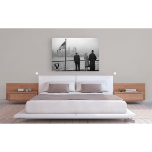 Wall art print and canvas. Lower Manhattan seen from the S.S. Coamo leaving New York