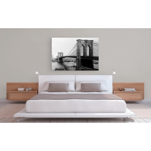 Quadro, stampa su tela. A. Loeffler, Brooklyn Bridge, New York, 1900