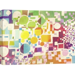 Cuadro abstracto geometrico en canvas. Leonardo Bacci, Multiculti