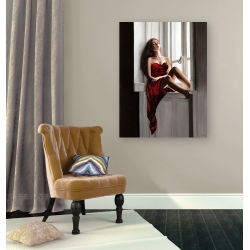 Wall art print and canvas. Pierre Benson, At the window