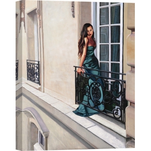 Cuadros mujeres en canvas. Pierre Benson, Window in Paris