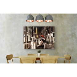 Wall art print and canvas. Pierre Benson, Kissing in Paris