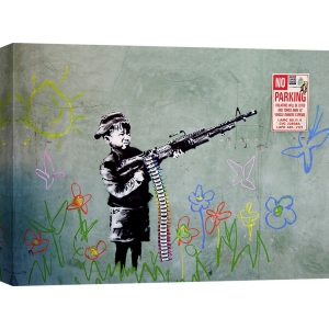 Quadro, stampa su tela. Anonimo (attribuito a Banksy), Westwood, Los  Angeles (graffito)