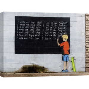 Wall art print and canvas. Anonymous (attributed to Banksy), New Orleans (graffiti)