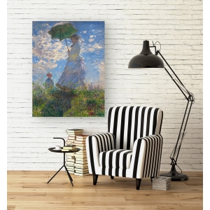 Quadro, stampa su tela. Claude Monet, Donna con ombrellino
