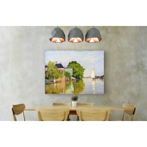 Leinwandbilder. Claude Monet, Häuser am Achterzaan (Detail)